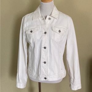 Abercrombie & Fitch White Denim Jacket